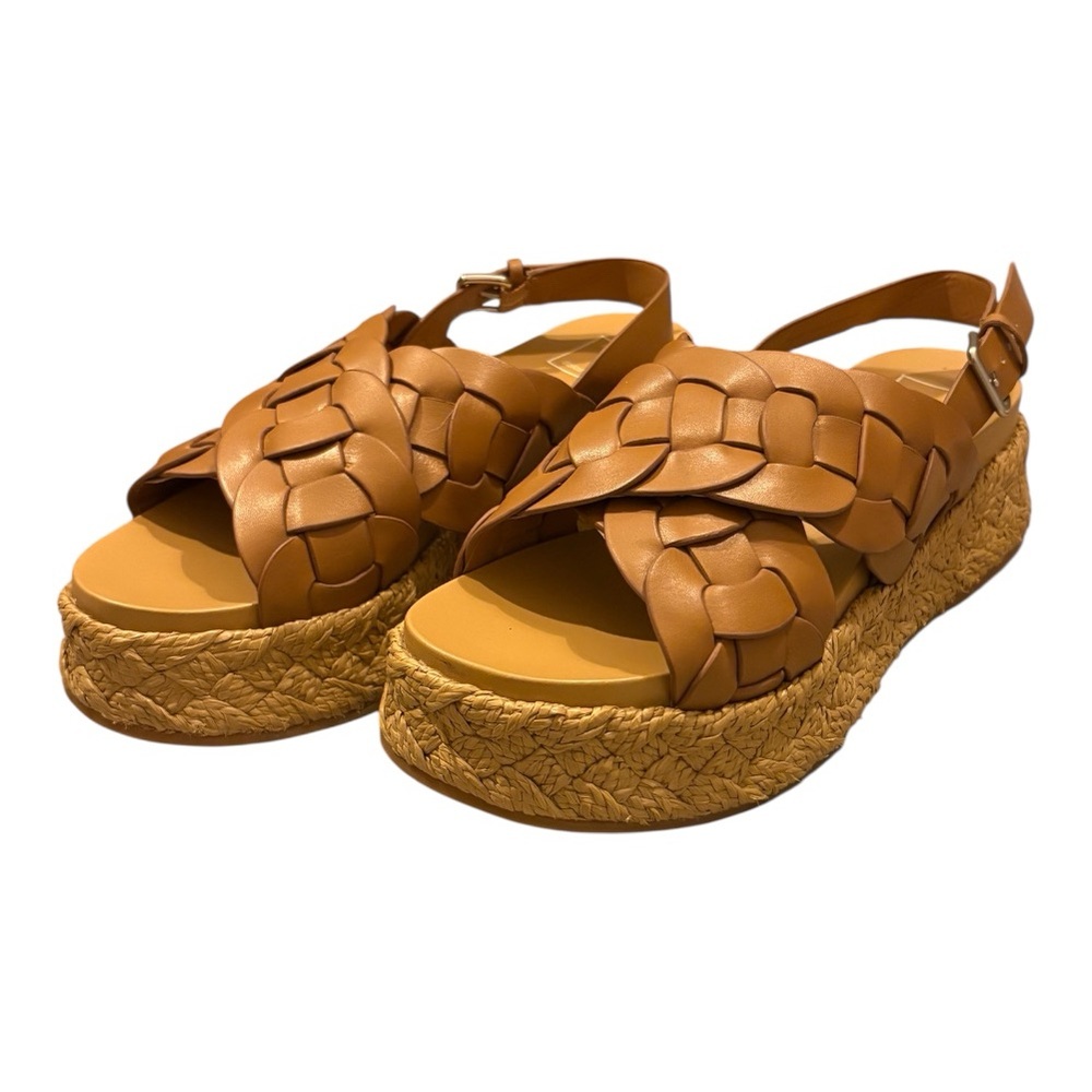 Dolce Vita Caramel Woven Platform Sandals Womens Winder-232